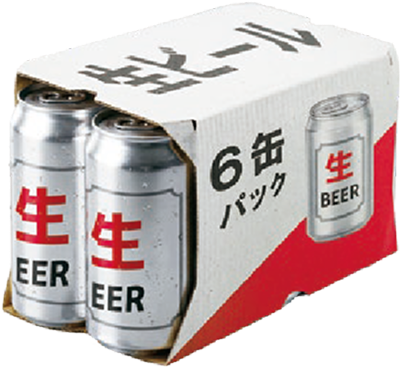 ビール6缶パックのイメージ